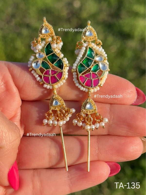Kundan Needle Earpin