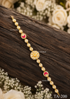 Ruby Accent Medallion Kundan Sheehphool