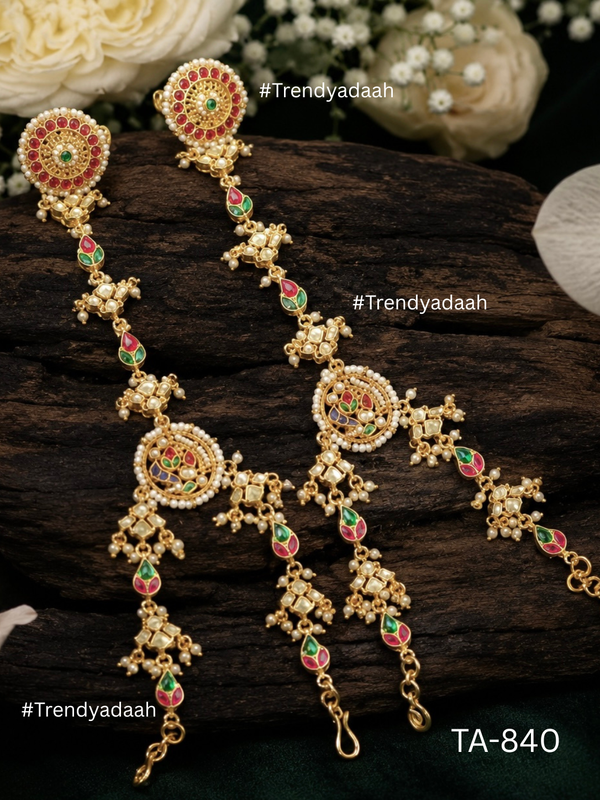 Paachi Kundan Hand jewellery