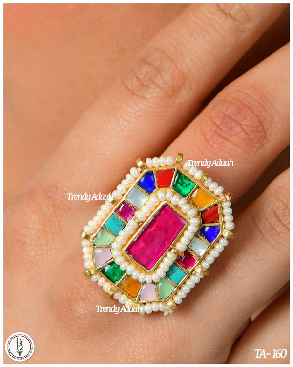 Shahi Navratan Cocktail Ring
