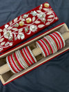 Ruby Blush Designer Bangle Set