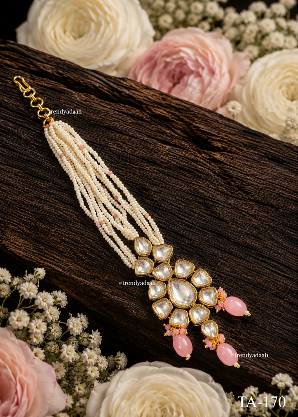 Multi-Strand Pearl Band Kundan Maang Tikka