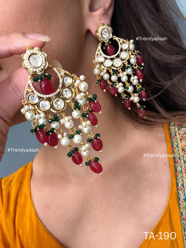 Uncut Kundan earrings