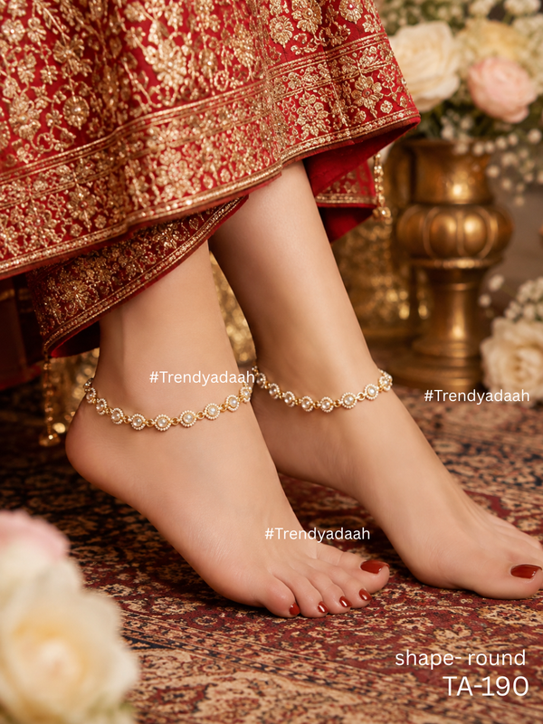 Paachi Kundan Anklet