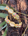 Pastel Lotus Meenakari & Kundan Floral Bangles