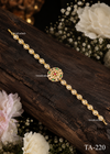 Navratna-Inspired Medallion Pearl Hair Chain
