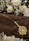 Teardrop Core Floral Medallion Kundan Maang Tikka