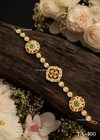 Tri-Medallion Kundan & Navratna-Style Sheeshphool