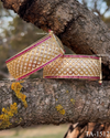 Ruby Edge Jaali Grid Kundan Kada