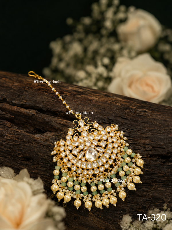 Gulshan Moissanite Polki Tikka