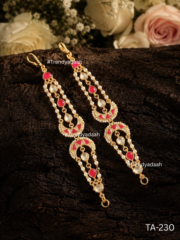 Mayuri Crescent Ear Chains