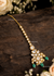 Emerald Drop Floral Kundan Maang Tikka