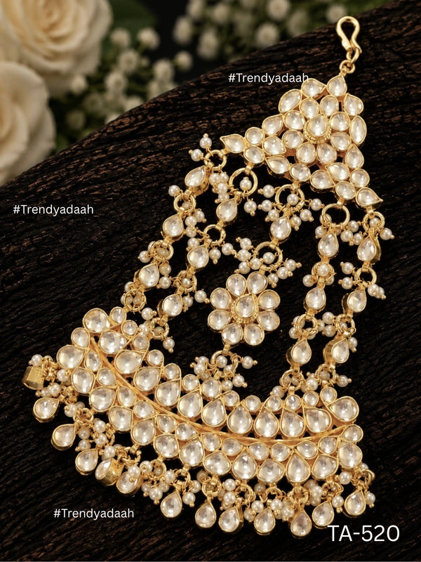 Floral Lattice Kundan Passa