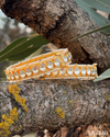 Pearl-Bordered Oval Kundan Kada