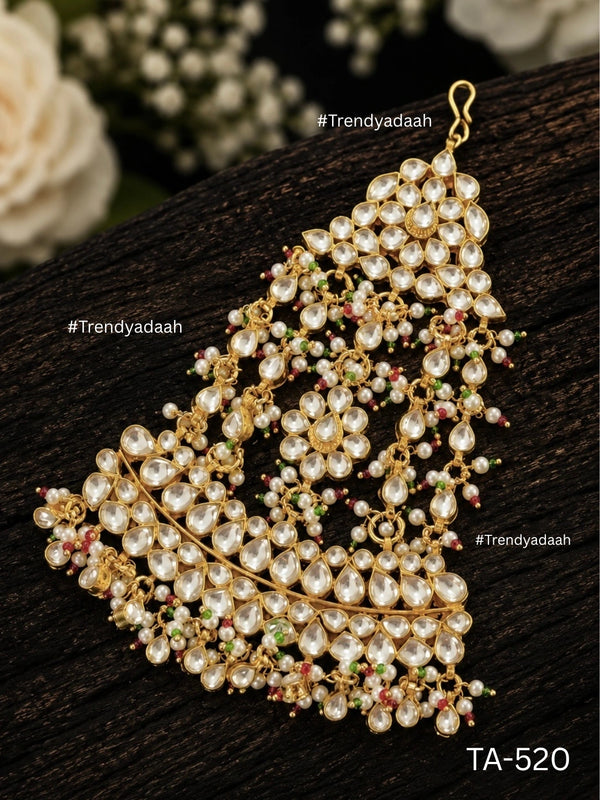 Floral Lattice Kundan Passa