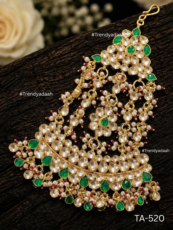 Floral Lattice Kundan Passa