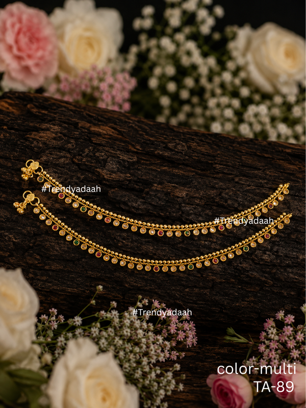 Gilded pearl anklet