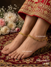 Gilded pearl anklet