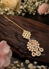 Emerald Enamel Geometric & Medallion Kundan Maang Tikka