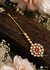 Ruby Core Floral Oval Kundan Maang Tikka