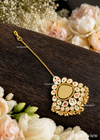 Baroque Heart-Cut Kundan & Micro-Pearl Maang Tikka