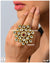 Gilded Petals Ruby Statement Ring
