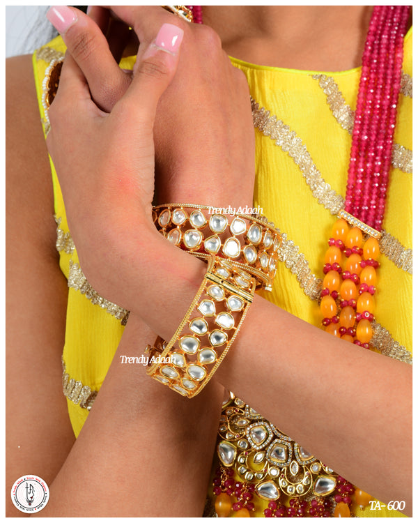 The Openwork Kundan Kada