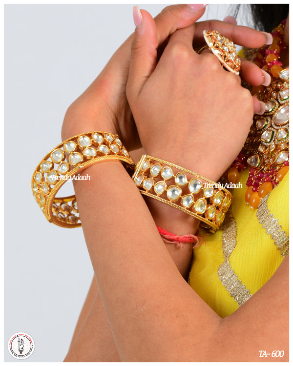 The Openwork Kundan Kada
