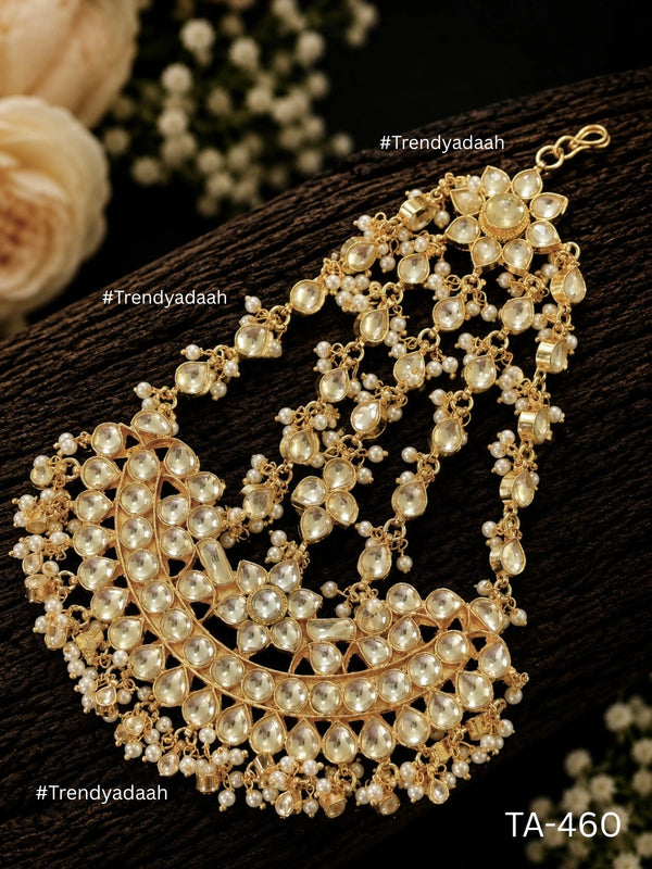 Versized Paachi kundan Passa