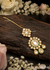 Emerald Enamel Geometric & Medallion Kundan Maang Tikka