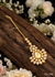 Pearl-Bordered Oval Kundan Maang Tikka