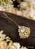 Baroque Heart-Cut Kundan & Micro-Pearl Maang Tikka
