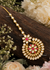 Ruby Crescent Floral Kundan Maang Tikka