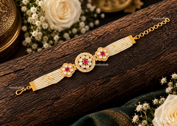The Ruby Bloom Pearl Bracelet